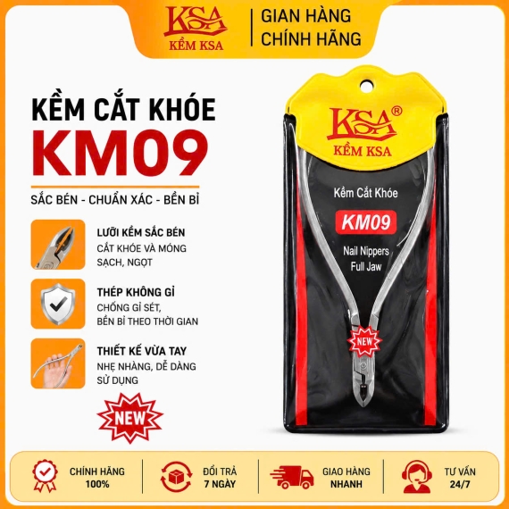 KỀM CẮT KHÓE KSA K09 2 MANG VUÔNG 2 CHỐNG