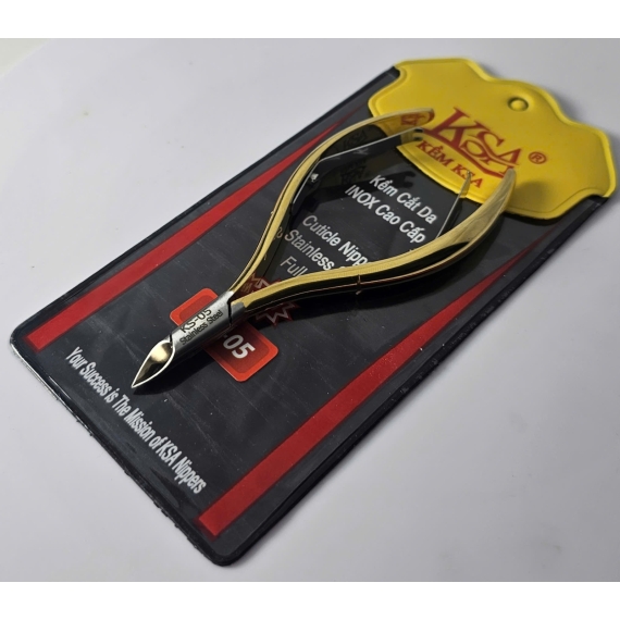KỀM CẮT DA KSA THÉP KHÔNG GỈ KS05 2 MANG TRÒN MẠ VÀNG
